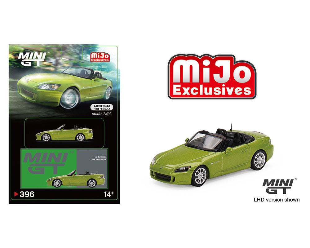Mini GT 1:64 Honda S2000 (AP2) Lime Green Metallic -Mijo Exclusive