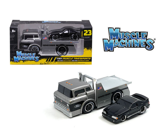 Muscle Machines 1:64 1966 Ford C600 with 1993 Ford Mustang SVT Cobra