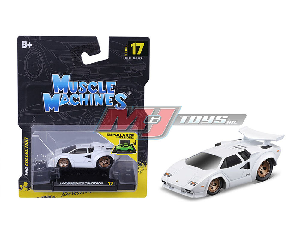 Muscle Machines 1:64 Lamborghini Countach – Blanco – Modelo 17