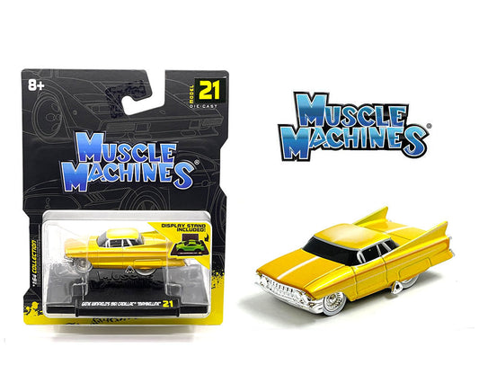 Muscle Machines 1:64 Gene Winfield’s 1961 Cadillac Maybelline – Yellow