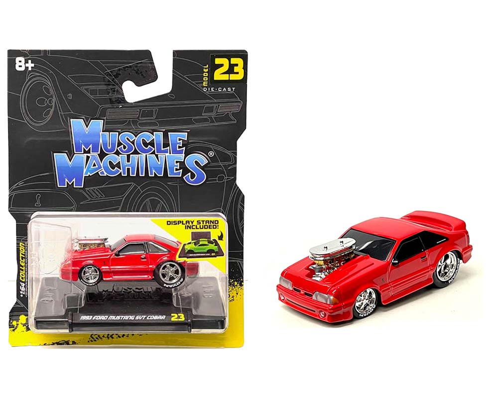 Muscle Machines 1:64 1993 Ford Mustang SVT Cobra Red