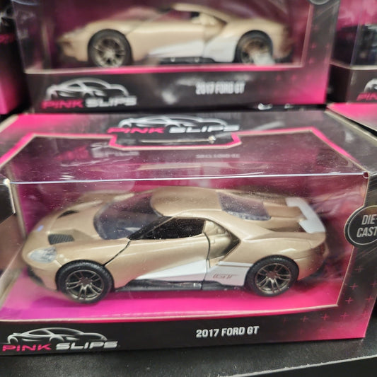 2017 Ford GT Oro metálico con detalles en blanco Serie "Pink Slips" 1/32