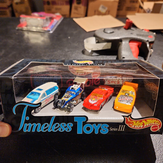 Hot Wheels Timeless Toys Series III 4-vehicles including Barbie's Dodge Van