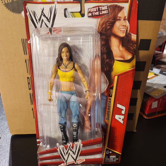 WWE AJ Lee Basic Series 24 Mattel Figure 2012 First Time In The Line Figure