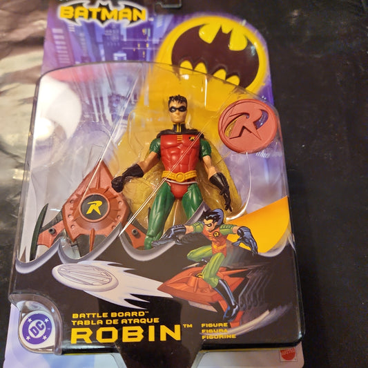 Mattel 2003 DC Batman Battle Board Robin Red Outfit Figura de acción NUEVO