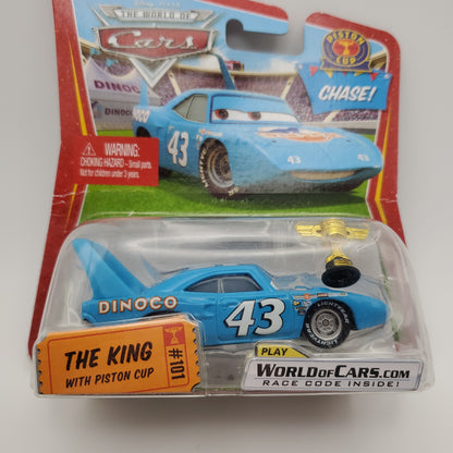 Disney Pixar El mundo de los coches El rey con la copa de pistón CHASE Dinoco Diecast Car