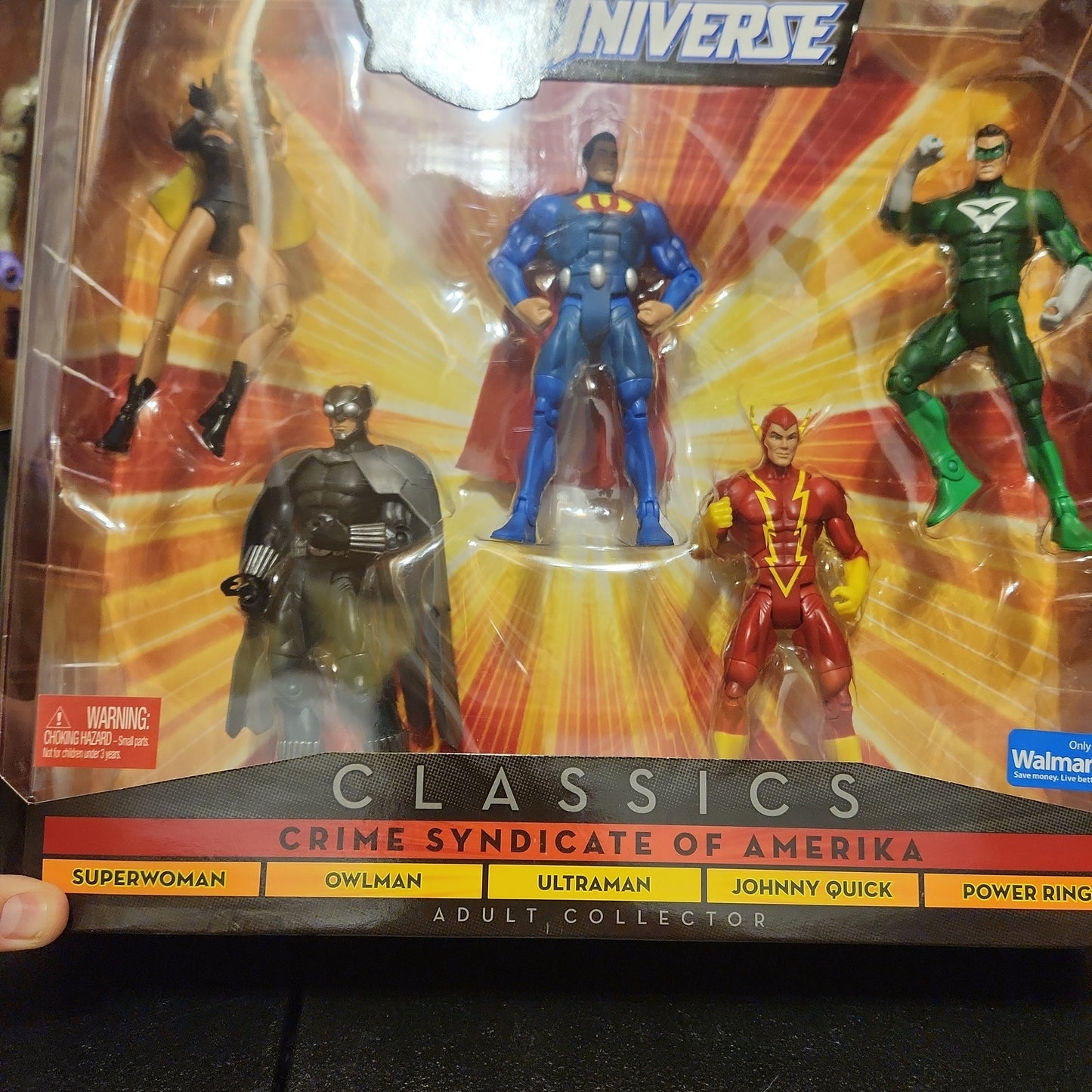 Crime Syndicate Of Amerika DC Universe Classics Figura Set Nuevo Mattel Walmart 99 por ciento menta