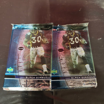 1999 UD Black Diamond NFL Packs--Factory Sealed Lot of 2