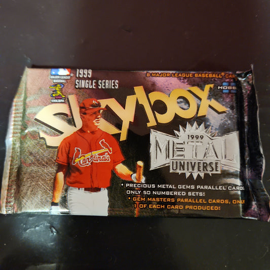 1999 Skybox Metal Universe Béisbol Sellado Hobby Pack Tarjetas MLB