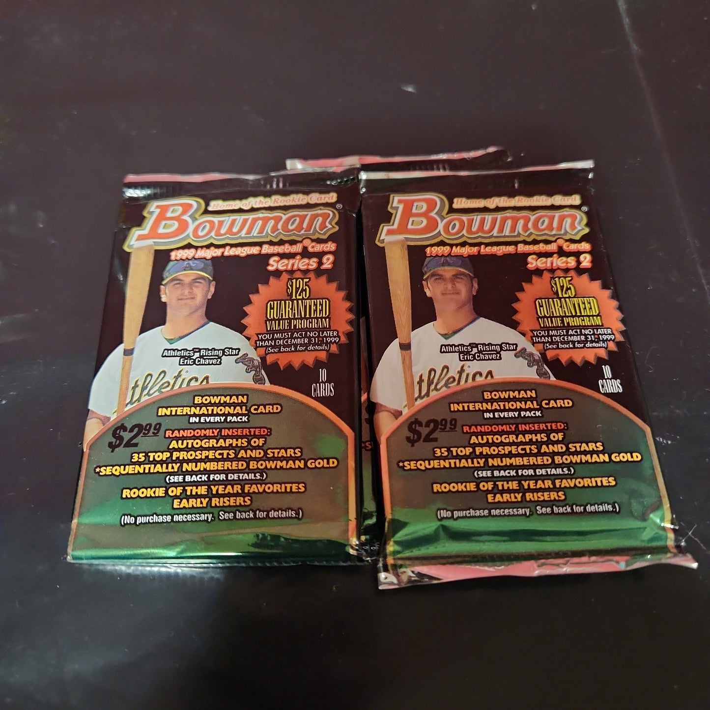 1999 Bowman Series 2 MLB Major League Baseball Unopened Sealed Hobby Pack MLB Cards x2