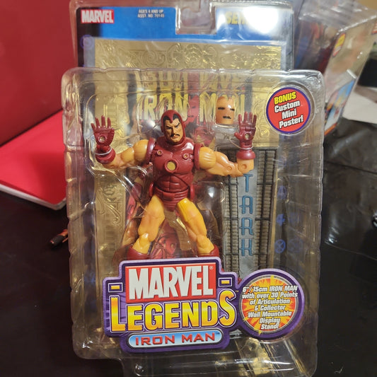 ToyBiz Marvel Legends Series 1 Iron Man Figura de acción de 6" 2002 con cómic de 32 páginas