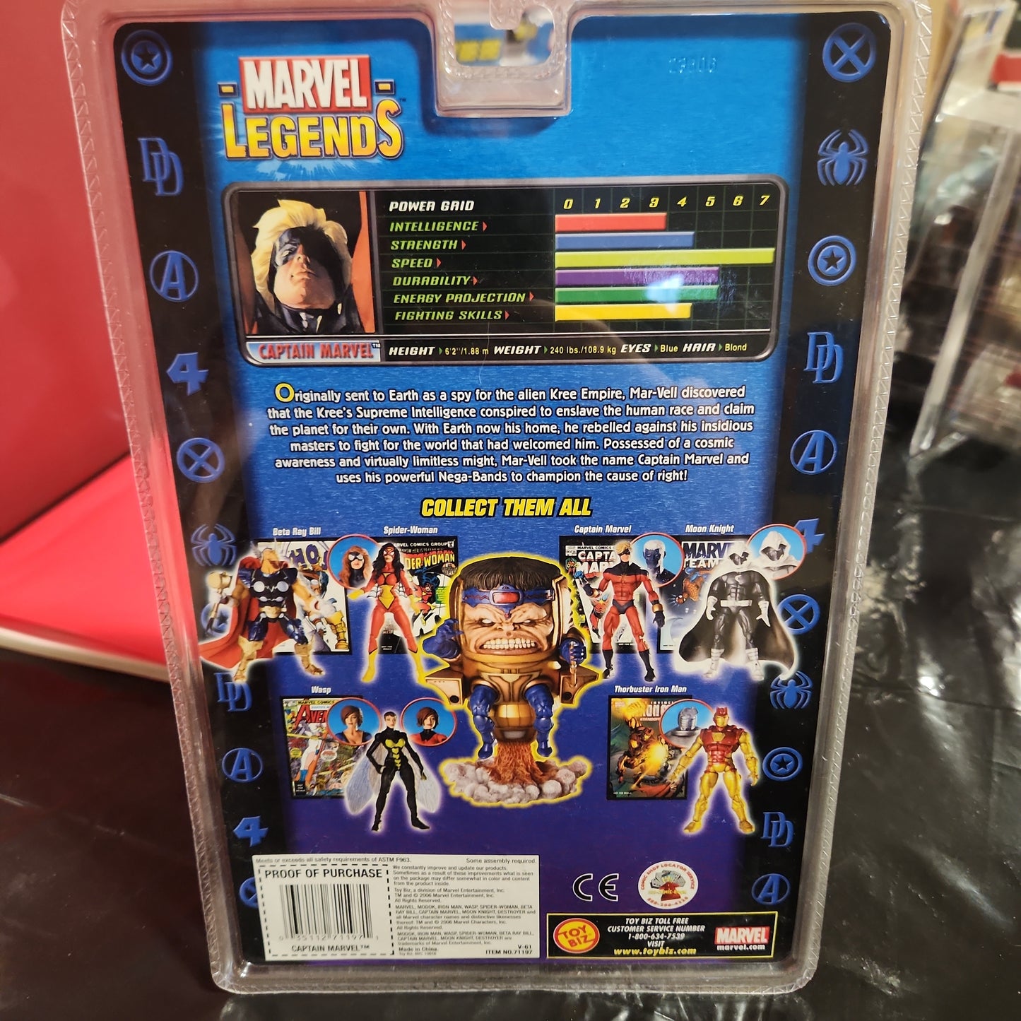 Marvel Legends CAPITÁN MARVEL Variante gradual SERIE MODOK (Toy Biz 2006)