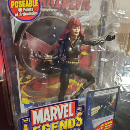 Toy Biz Marvel Legends Serie VIII Black Widow Figura súper poseable de 6"