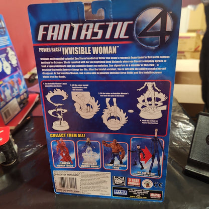2005 ToyBiz Marvel Fantastic 4 Power Blast Mujer invisible Figura de 6 "sellada
