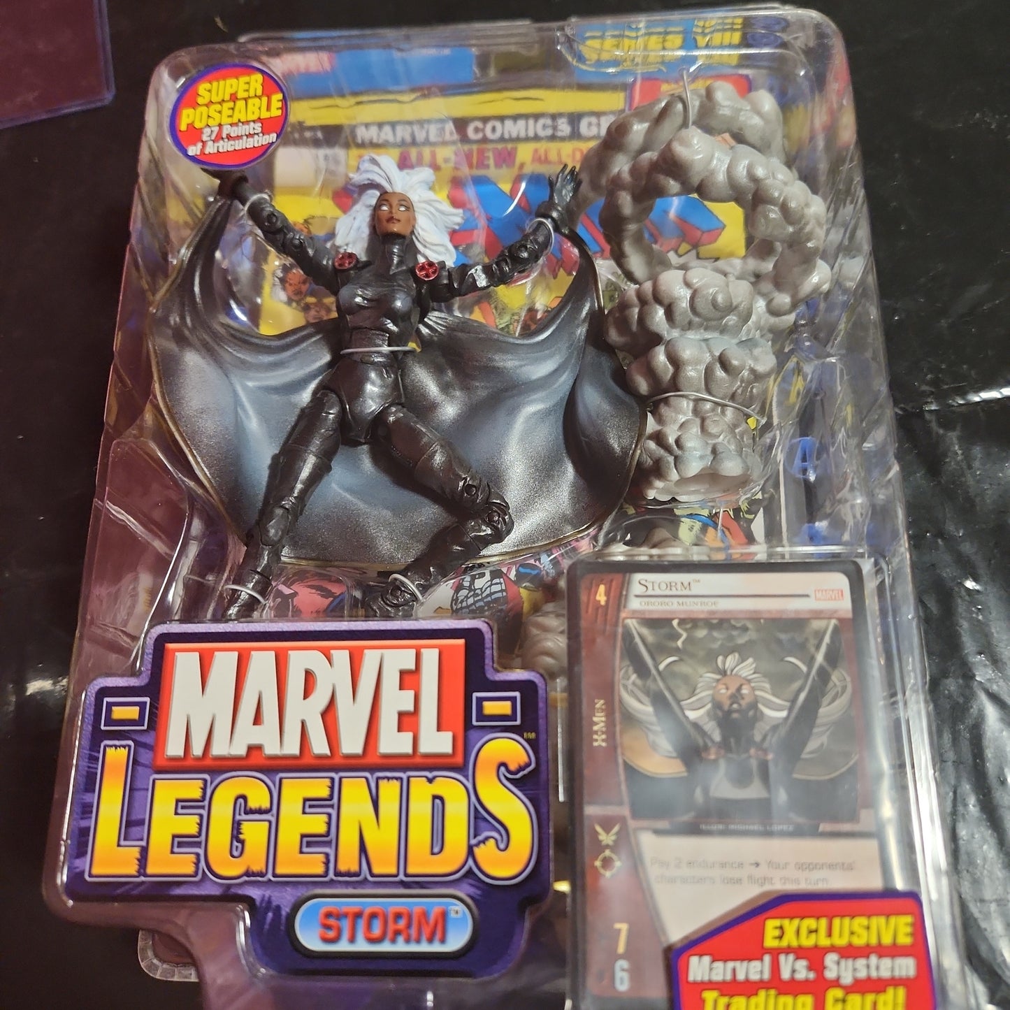 Marvel Legends Serie 8 Storm Bonus Cómic y tarjeta coleccionable Marvel vs System