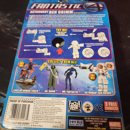 Toy Biz 2005 Los Cuatro Fantásticos ASTRONAUTA BEN GRIMM Variante de Radiación Cósmica