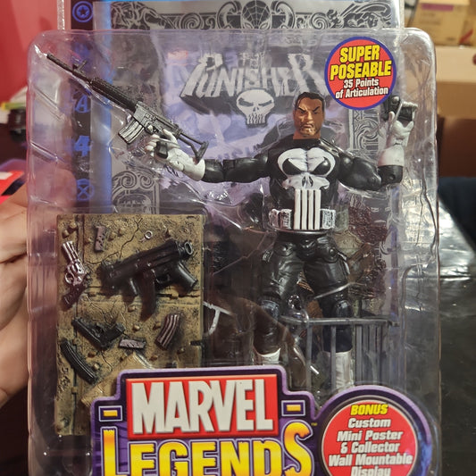 Marvel Legends Punisher Serie IV 2003 ¡Variante de lámina de plata RARA sellada de fábrica!