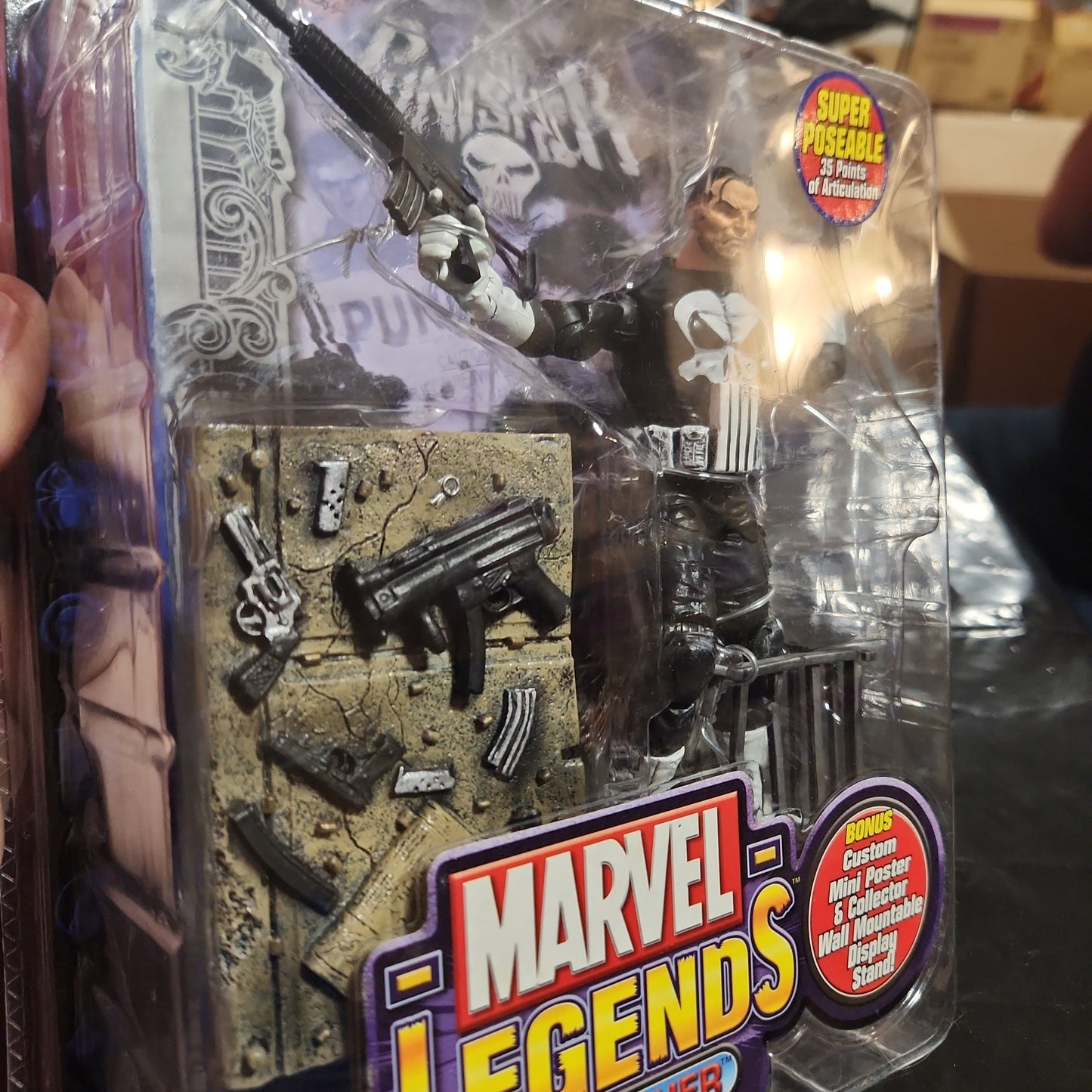 Marvel Legends Punisher Serie IV 2003 ¡Variante de lámina de plata RARA sellada de fábrica!