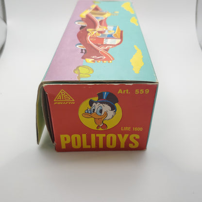 Vintage Disney Politoys 559 Uncle Scrooge McDuck Limo Car Made in Italy 1:43 w/ Box