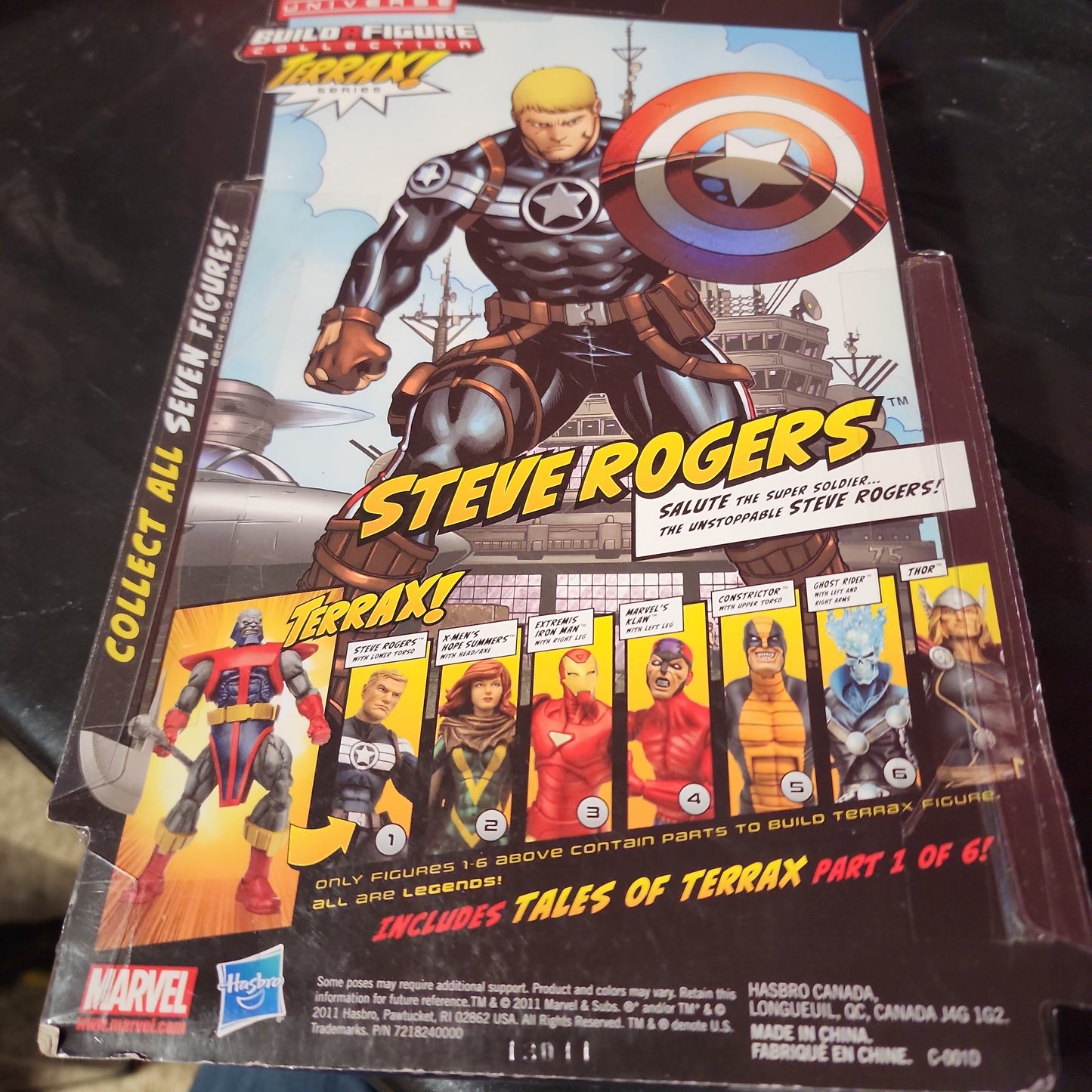 Marvel Legends Steve Rogers Clear Shield Variant Terrax BAF Series 2011 6"