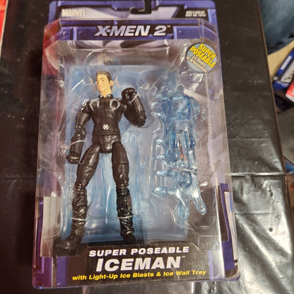 Toy Biz X-Men 2 Super Poseable Iceman. Rare.