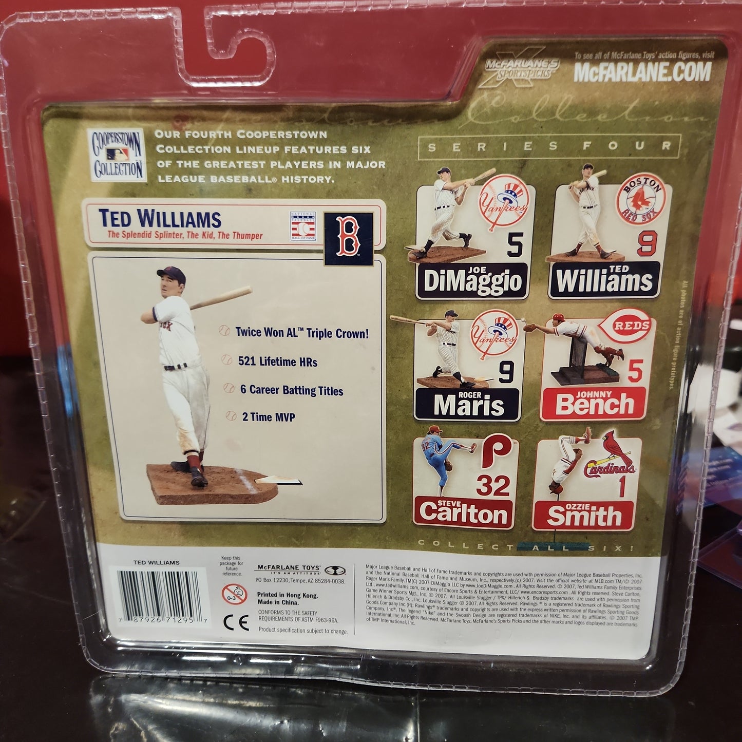 McFarlane Cooperstown Collection Series 4 MLB Ted Williams Gray Jersey Variant