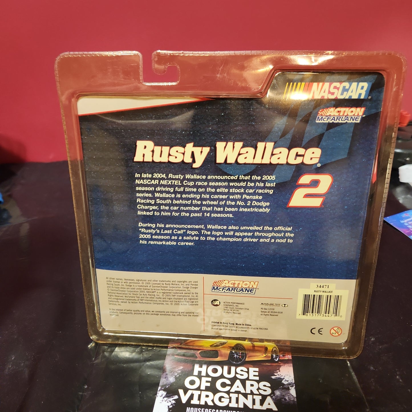 Action McFarlane Collectible 2005 Rusty Wallce #2 Nascar Series 6 #j1