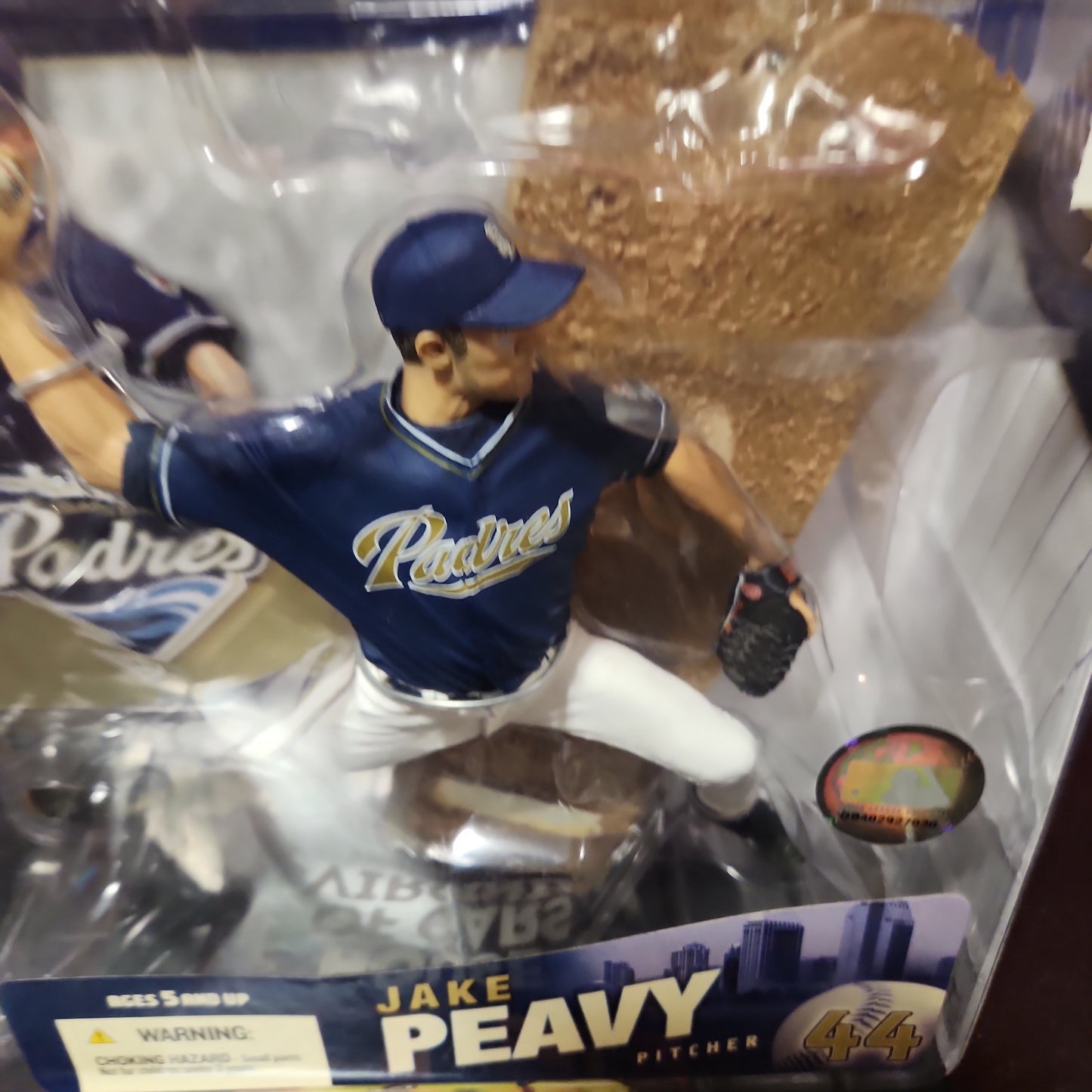 McFarlane 2006 Jake Peavy San Diego Padres MLB Series 16 (Blue Jersey piece)