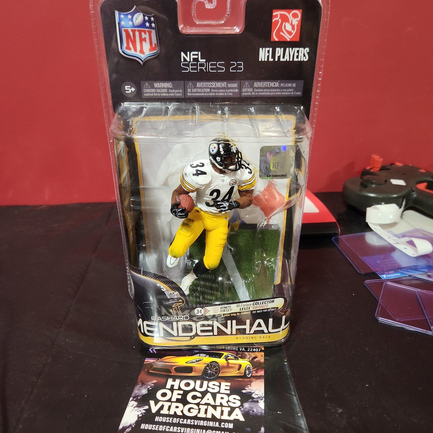 McFarlane Toys Rashard Mendenhall RB Pittsburgh Steelers Serie 23 Figura