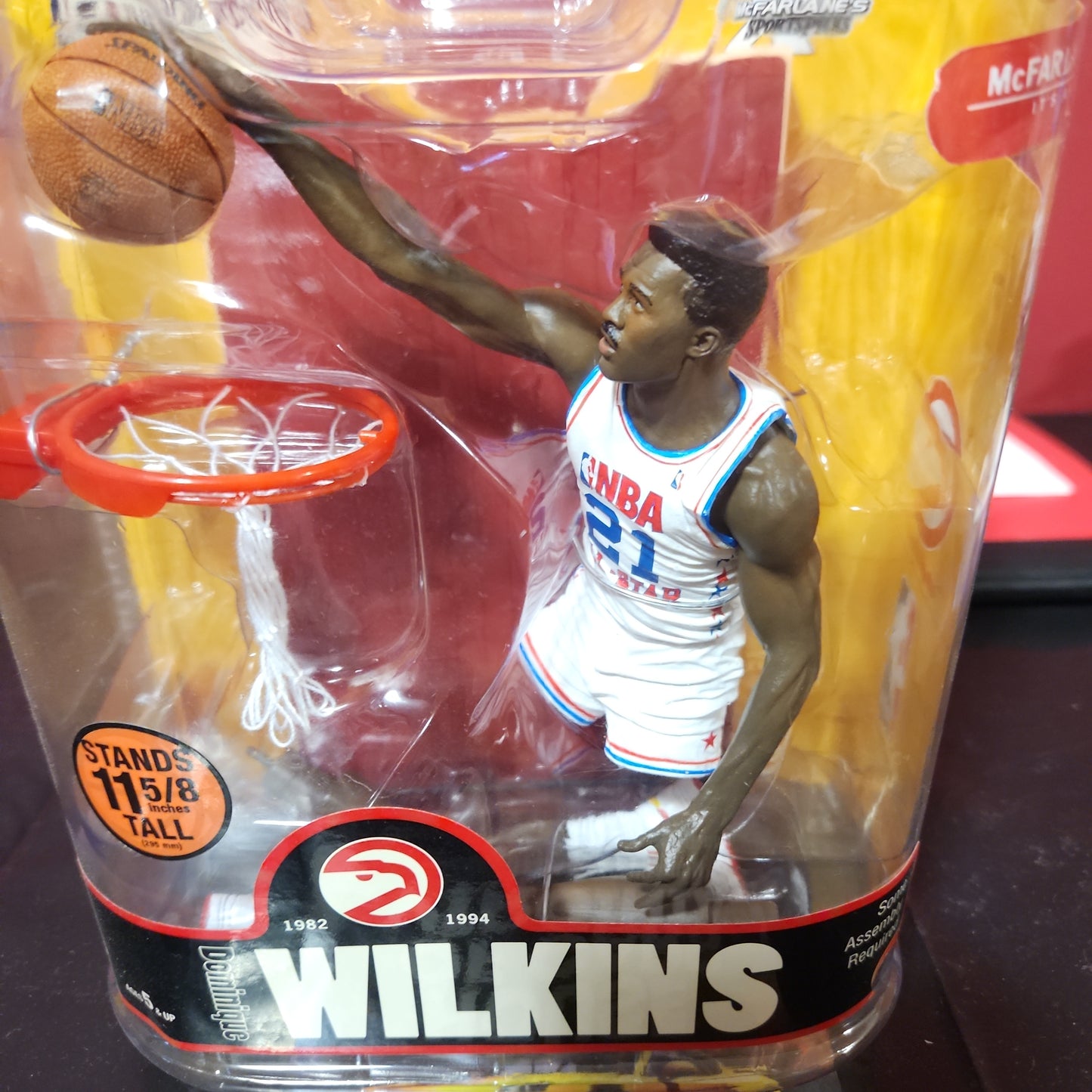 McFarlane NBA Hardwood Classics Dominique Wilkins Atlanta Hawks VARIANT Blanco