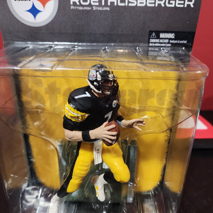 FIGURA DE ACCIÓN DE BEN ROETHLISBERGER DE LOS ACERO DE PITTSBURGH DE LAS LEYENDAS DE LA NFL DE McFARLANE