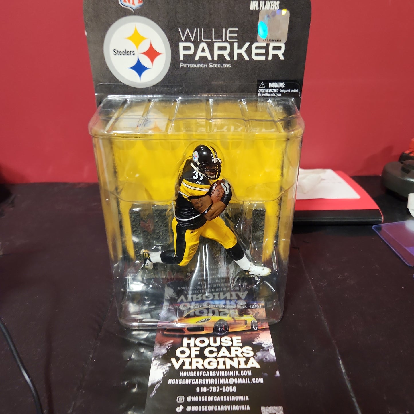 Willie Parker Pittsburgh Steelers Figura de acción 2008 McFarlane NFL Serie 17