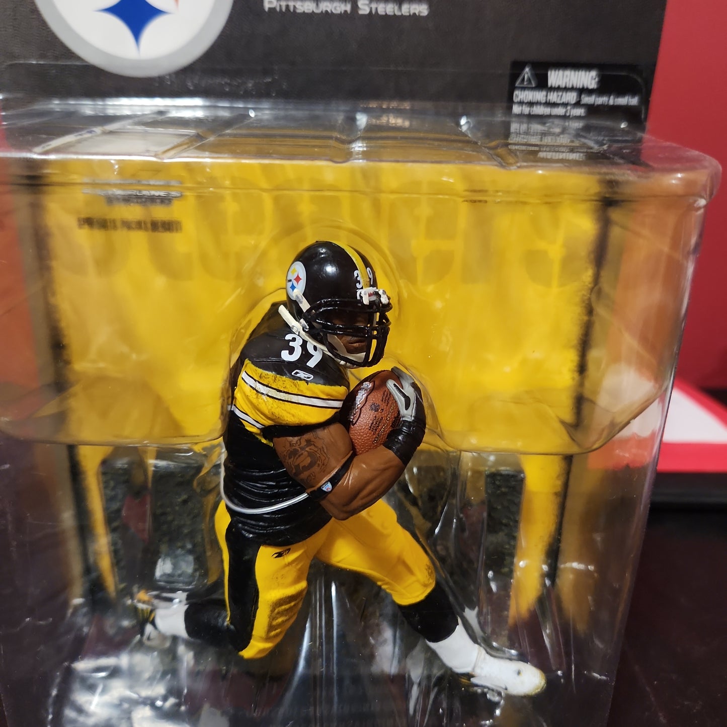 Willie Parker Pittsburgh Steelers Figura de acción 2008 McFarlane NFL Serie 17