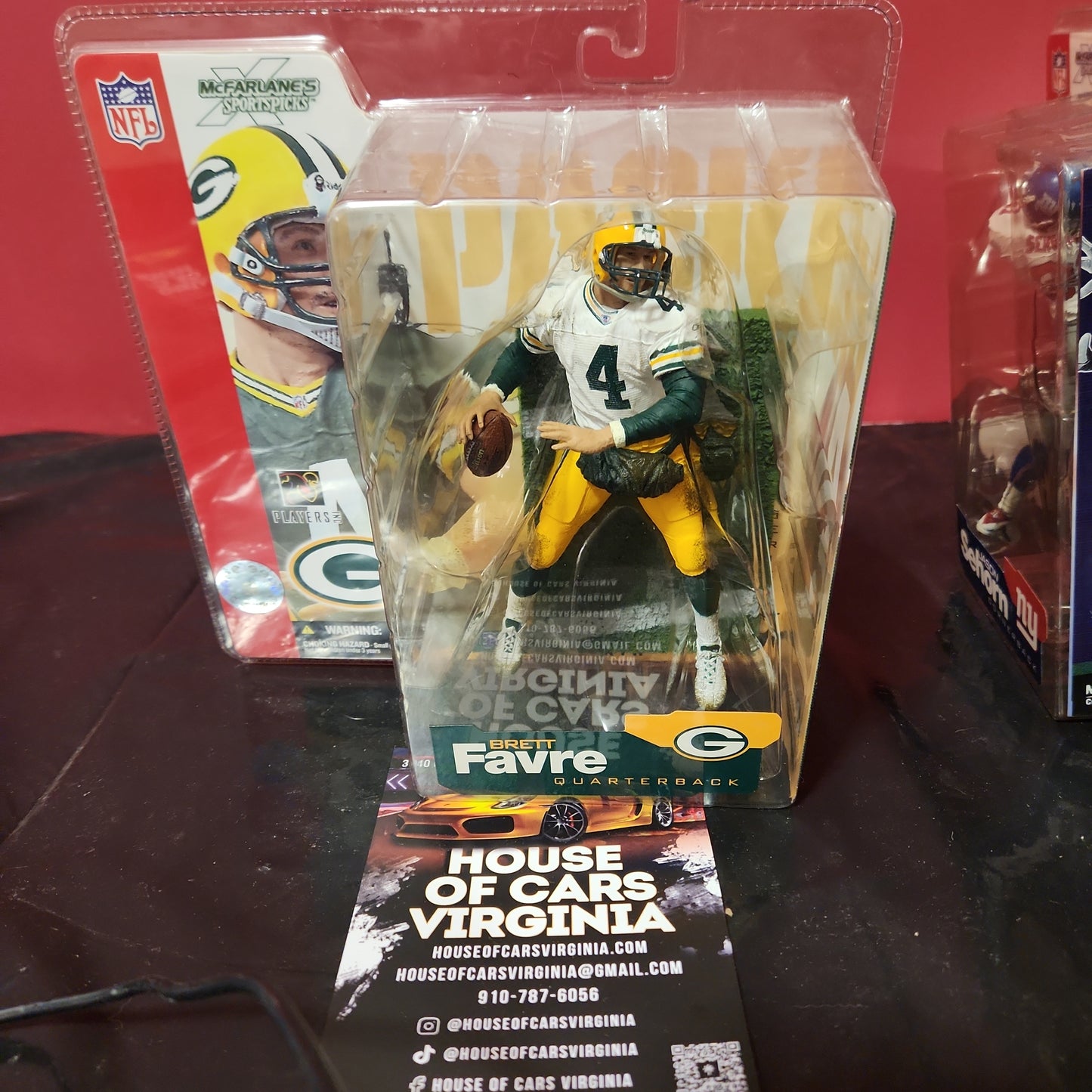 Brett Favre Green Bay Packers McFarlane Figura de acción Variante nueva NFL Serie 4