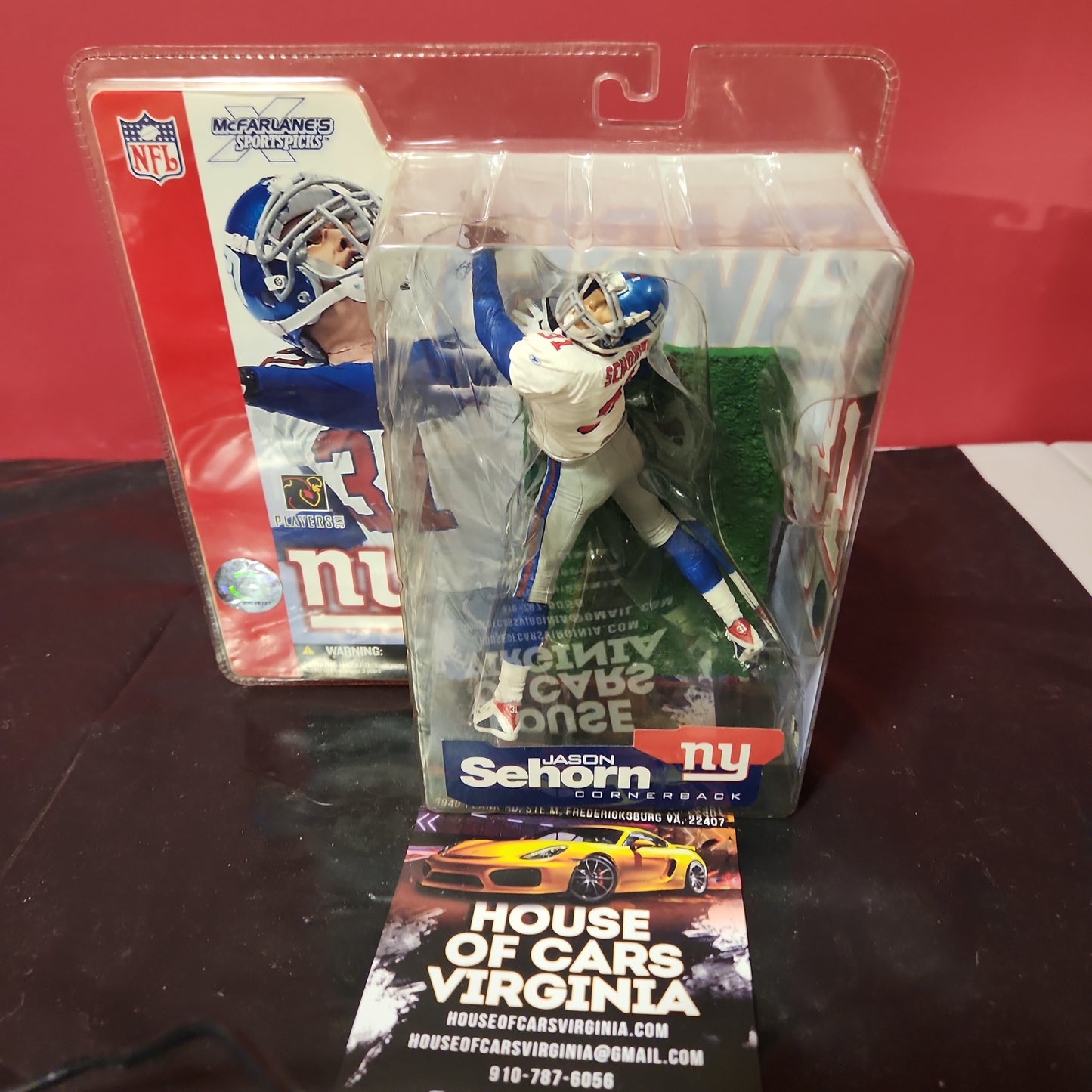 Jason Sehorn New York Giants McFarlane NFL Sportspicks (calcetines azules) - Serie 4