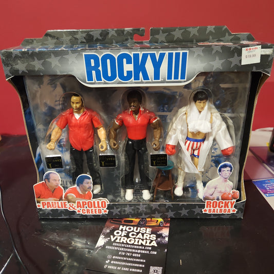 ROCKY III (Jakks Pacific, 2006) Rocky Balboa, Paulie y Apollo Creed sellados