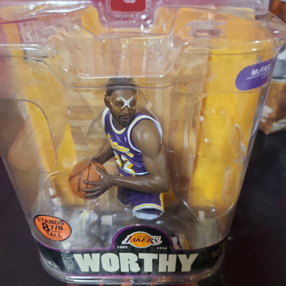 NBA Sports Picks Legends Series 3 James Worthy Action Figure [Purple Jersey]