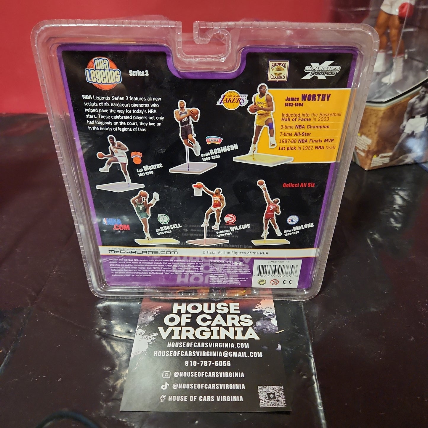 Figura de acción de James Worthy de NBA Sports Picks Legends Series 3 [Jersey morado]