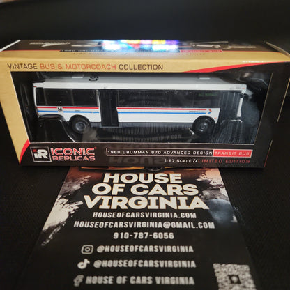 WMATA Washington Route 16S to Pentagon 1980 Grumman 870 Transit Bus 1/87 Scale D