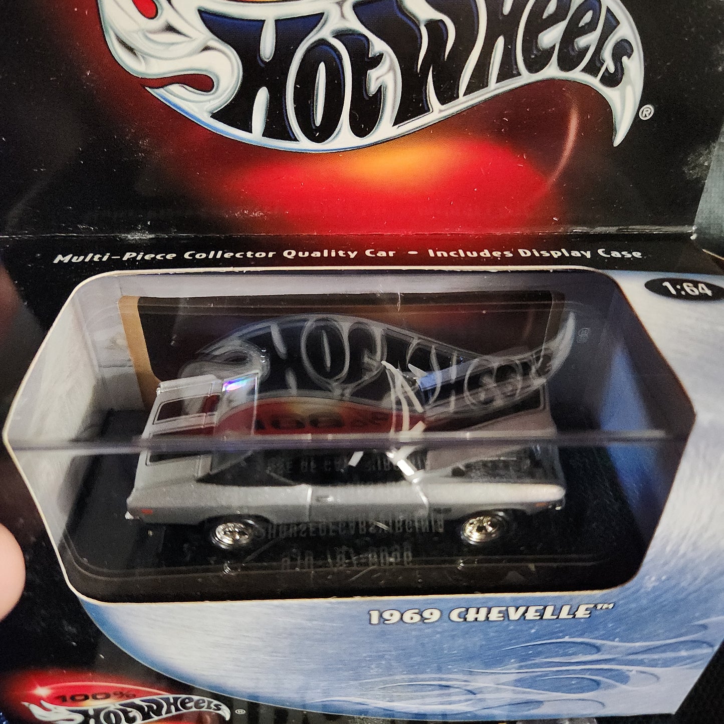 100% Hot Wheels 1969 Chevelle Silver Black Box Limited Edition Metal Collection