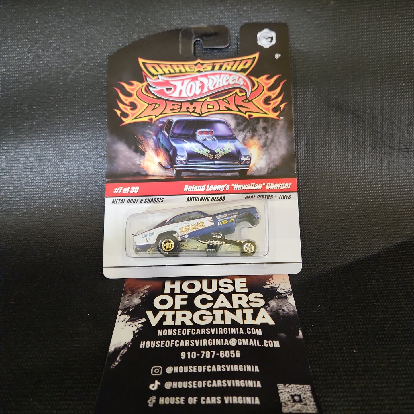 Hot Wheels Drag Strip Demons  Roland Leong’s Hawaiian Charger Rare 7 Of 30