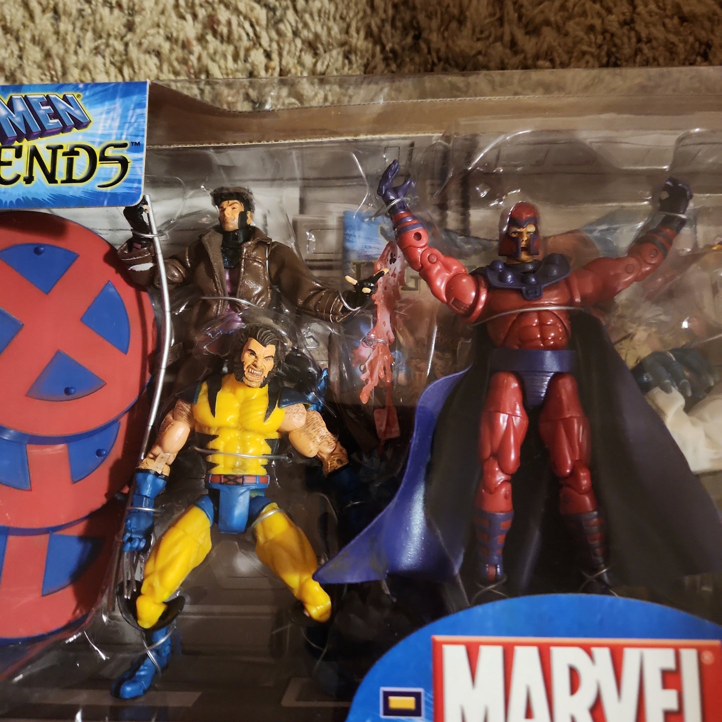 Marvel Legends X-MEN CAJA DE 5 FIGURAS 2003 GAMBIT BEAST MAGNETO WOLVERINE ROGUE