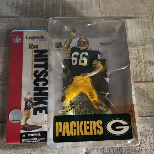 McFarlane Ray Nitschke #66 Green Bay Packers NFL Legends Series 2 Figure Statue