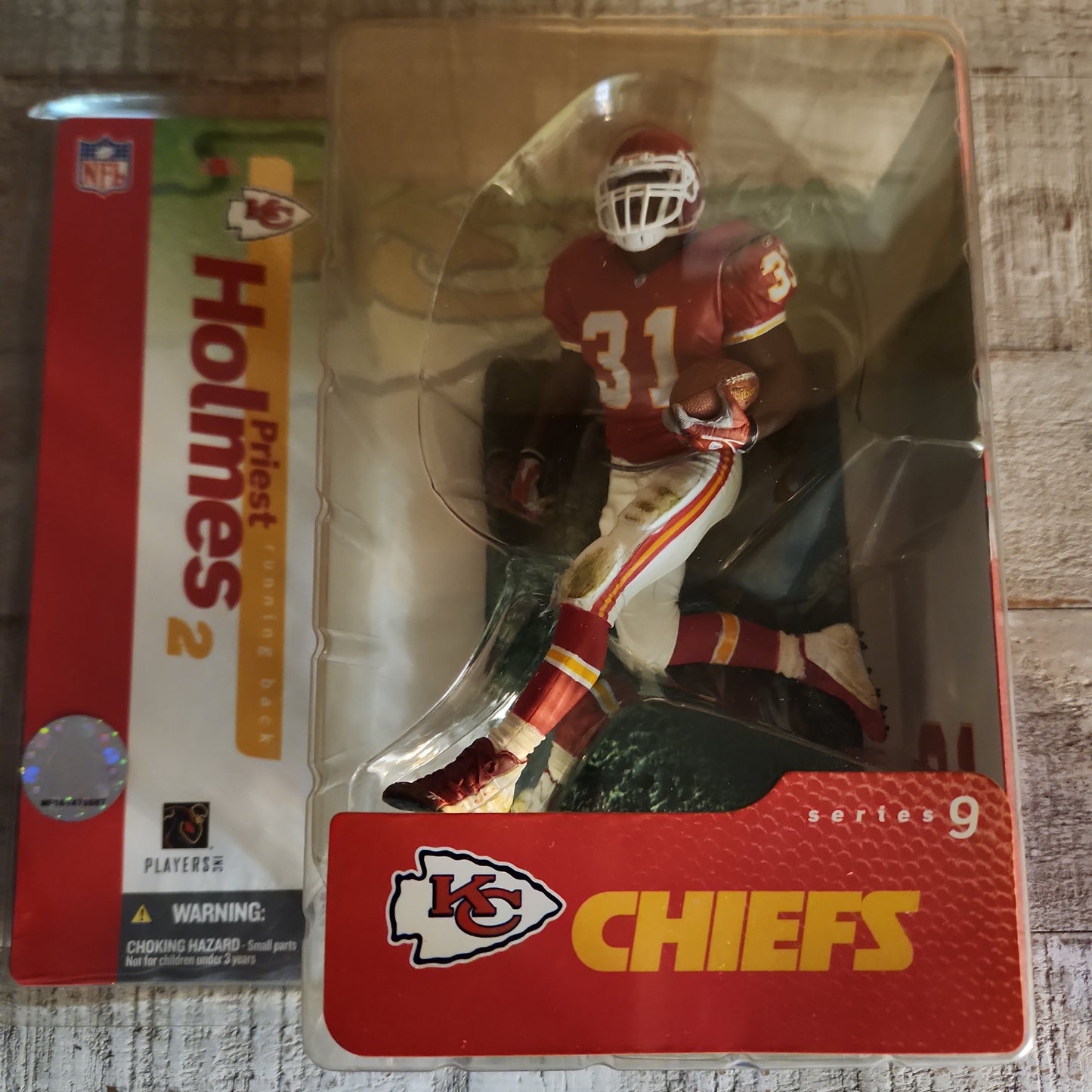 McFarlane Series 9 NFL Priest Holmes Chiefs Red Jersey Action Figure