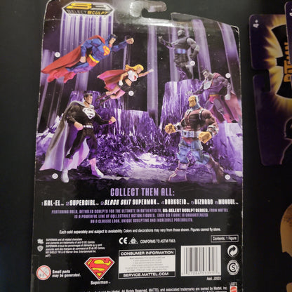 DC Super Heroes Black Suit Superman Action Figure Select Sculpt Mattel 2007