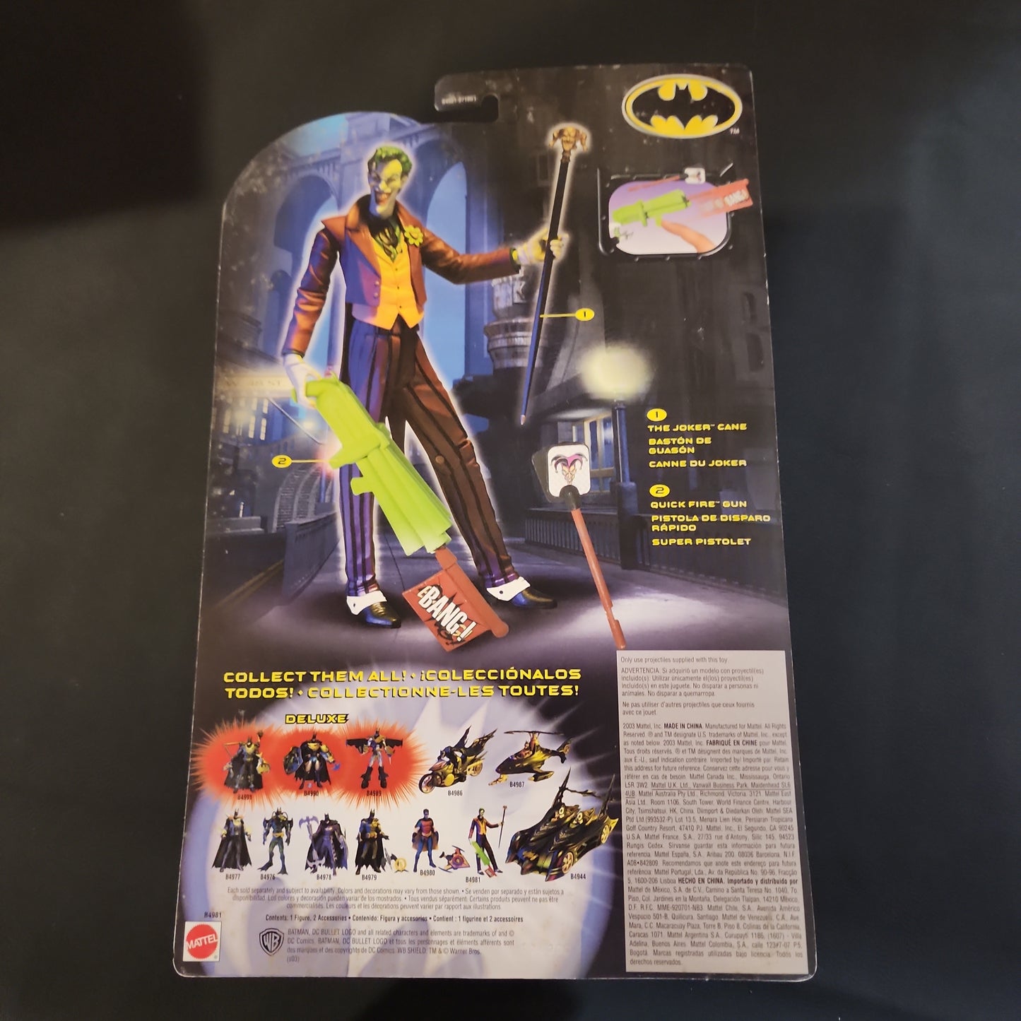 2003 Batman JOKER QUICK FIRE 6.25" Action Figure DC Universe Mattel NEW IN BOX