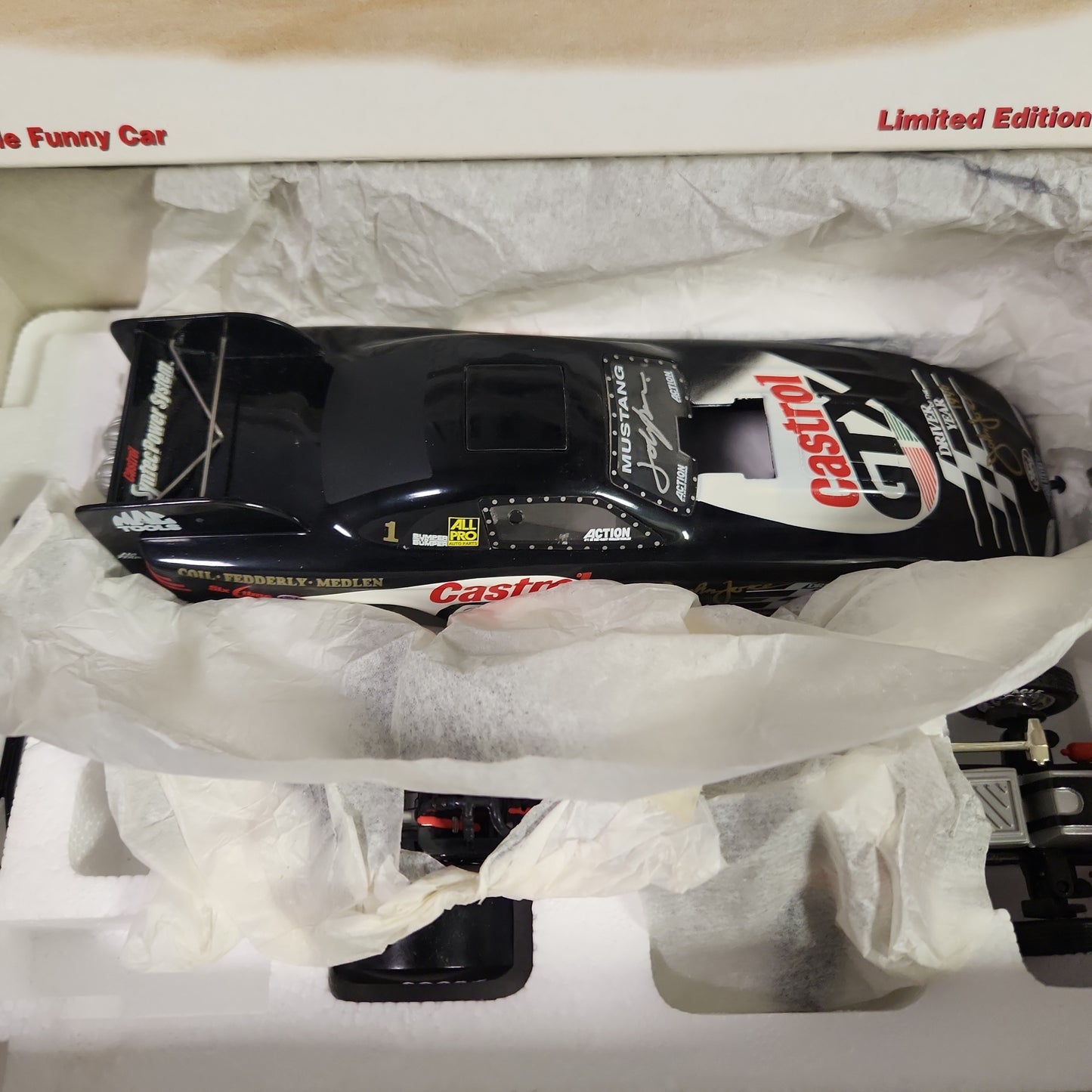 Action 1:24 Diecast Funny Car - John Force - Castrol GTX Driver of the Year 1996 Autographed