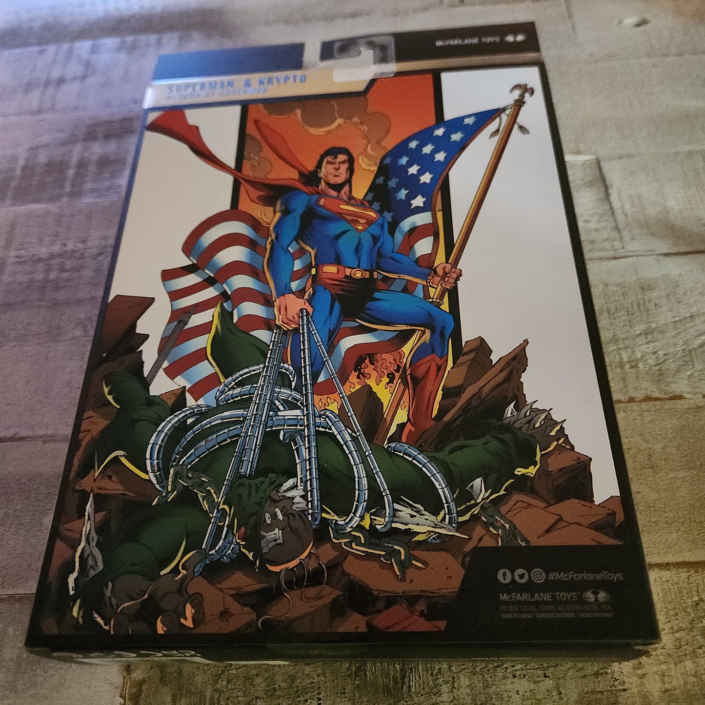 (.) DC Multiverse McFarlane Collector Edition PLATINUM Green Superman & Krypto Chase