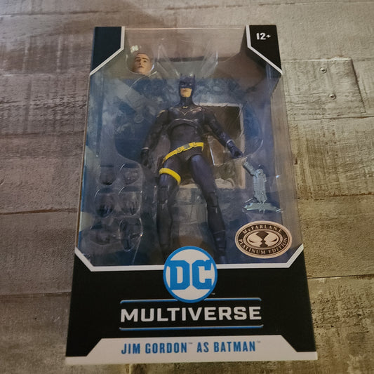 (.) McFarlane DC Multiverse JIM GORDON as BATMAN 7" Platinum Edition Chase NEW 2023