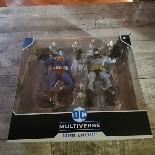 (.) DC Multiverse  BIZARRO & BATZARRO  7" Action Figures  McFarlane Toys BRAND NEW